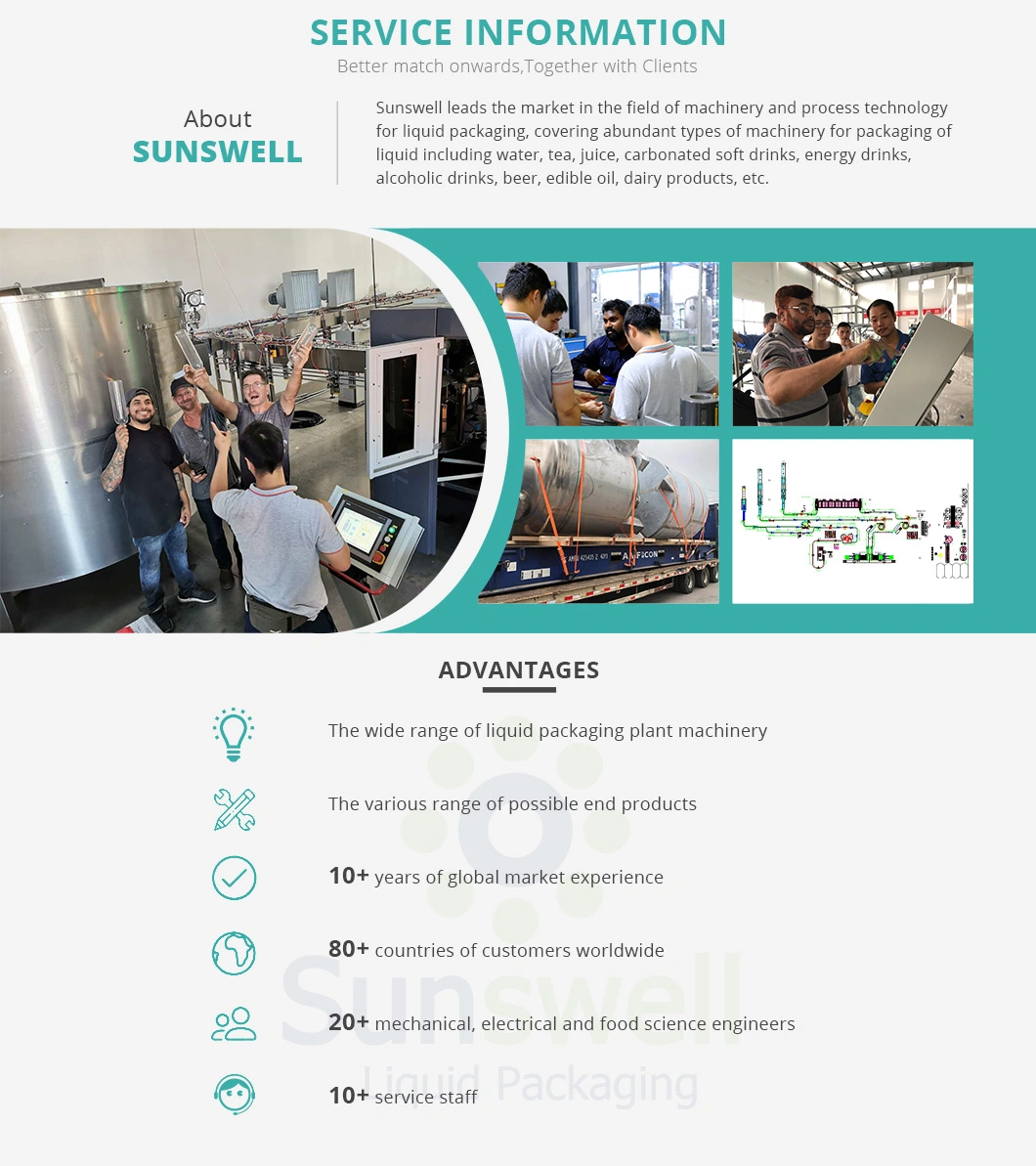 Sunswell Series Carbonated Pet Bottle Filling Line